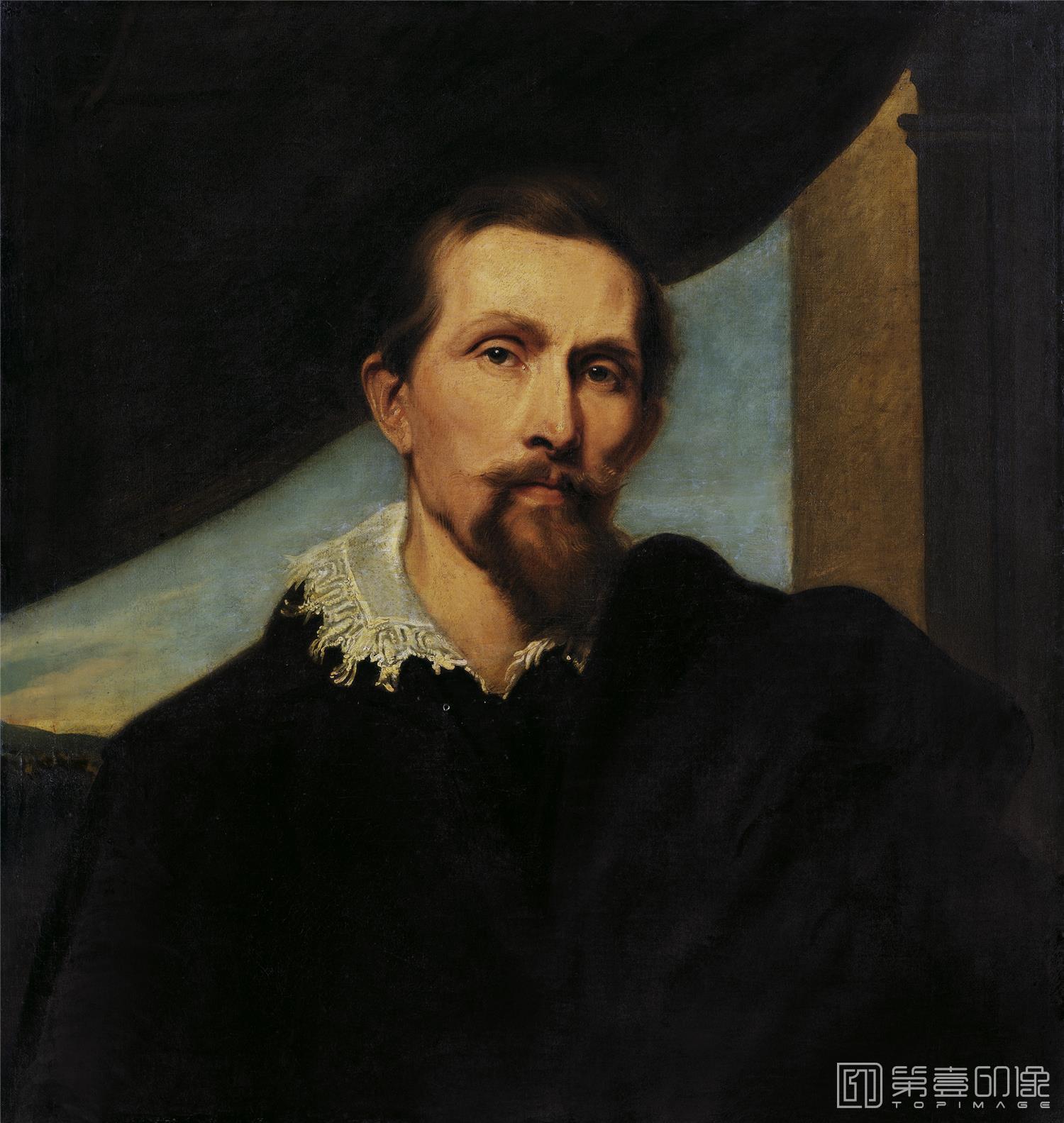 油画-列支敦士登皇家美术馆-Anthony van DyckPortrait of the Painter Frans Snyders-038